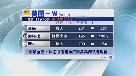 【大行報告】麥格理、野村憂美團到店業務盈利能力