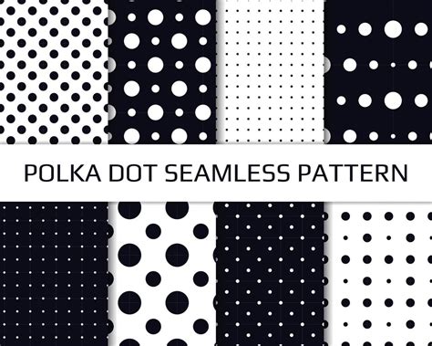 Polka dot seamless pattern set 10747885 Vector Art at Vecteezy