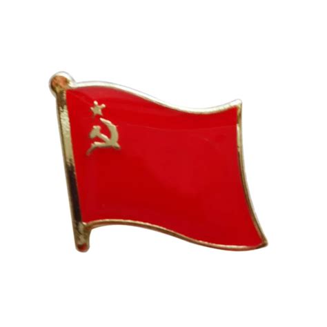 Soviet Union Flag Lapel Pin Badgeiron Plated Brasspaintsepoxy