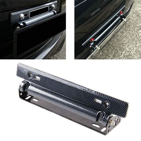 Car Styling Universal Carbon Fiber Adjustable Number License Plate