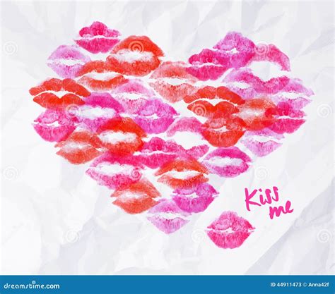 Heart Lipstick Kiss Stock Vector Illustration Of Lips