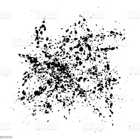 개별 입자에 의해 형성된 흰색 배경에 검은 잉크가 튀어나오습니다 0명에 대한 스톡 벡터 아트 및 기타 이미지 0명 검은색