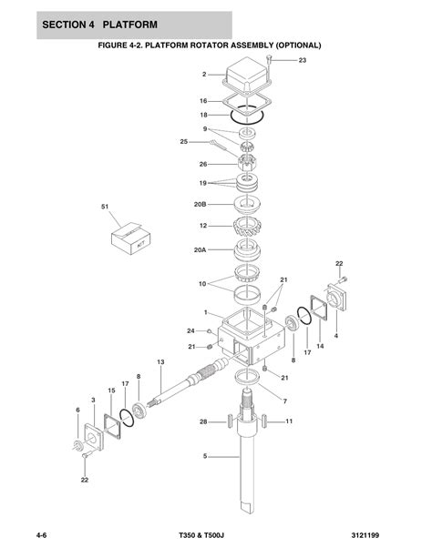 Figure 4-2. platform rotator assembly (optional) | JLG T500J Parts ...