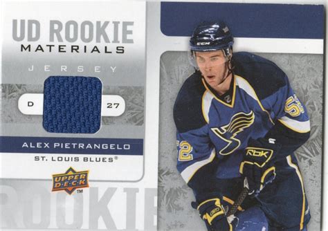 Upper Deck Rookie Materials Rm Ap Alex Pietrangelo St Louis