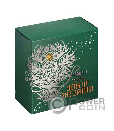 Dragon Lunar Year Oz Silver Coin Cedis Ghana