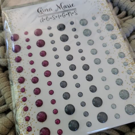 Glitz And Glam Sparkle Enamel Dots Gina Marie Designs Scrapbook