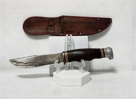 Vintage Ka Bar Olean N Y Knife With Sheath Ebay