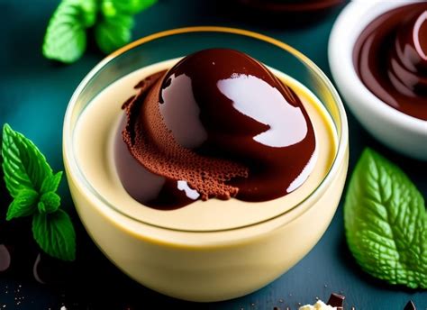 Premium Photo Tempting Ice Cream Delight With Luscious Chocolate