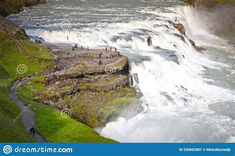 The Mighty Gullfoss Waterfall It Is The Biggest Waterfall On Icelands