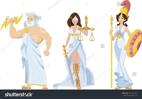 Roman Greek Gods People Historical Characters Stock Vector (Royalty ...