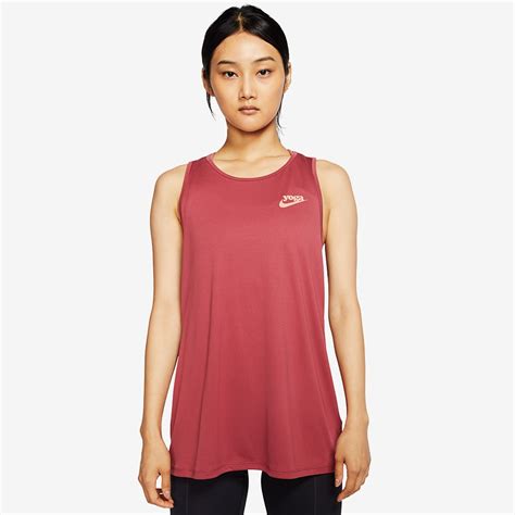 Nike Womens Yoga Training Tank Cedarrose Gold Womens Clothing