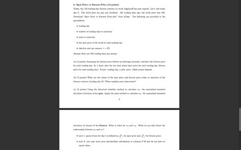 Solved 8. Spot Price vs Futures Price (12 points) Today, the | Chegg.com