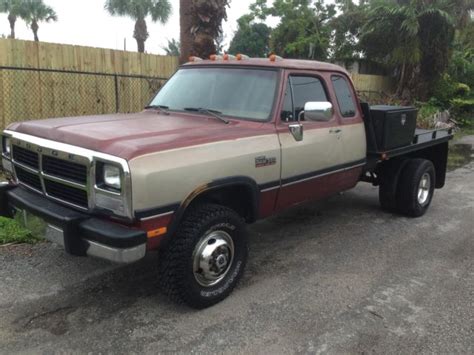 1993 Dodge Ram W 350 Dually 4x4 Le Cummins Diesel Rust Free For Sale In