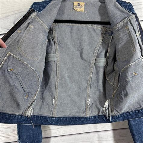 Wrangler Vintage Denim Blue Jean Jacket Zip Up Size Depop