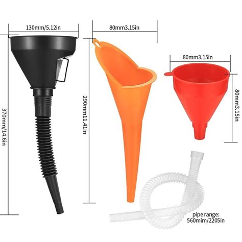 Flexible Long Neck Funnel Universal Car Funnels Wide Mouth Fuel Funnels