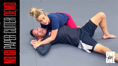 Laura Sanko MMA Demo No Gi Paper Cutter YouTube