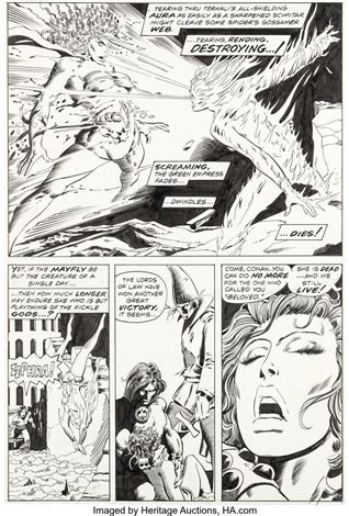 Barry Smith And Sal Buscema Conan The Barbarian 15 Story Page Original