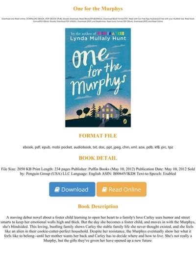 Ebook One For The Murphys Full Acces