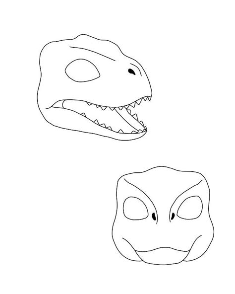 Dino Mask Template