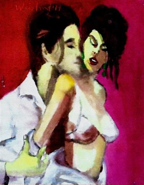 Lovers 1 Watercolor By Harry Weisburd Absolutearts