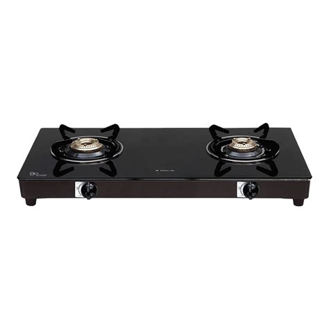 Buy Elica 662 CT VETRO Toughened Glass Top 2 Burner Manual Gas Stove