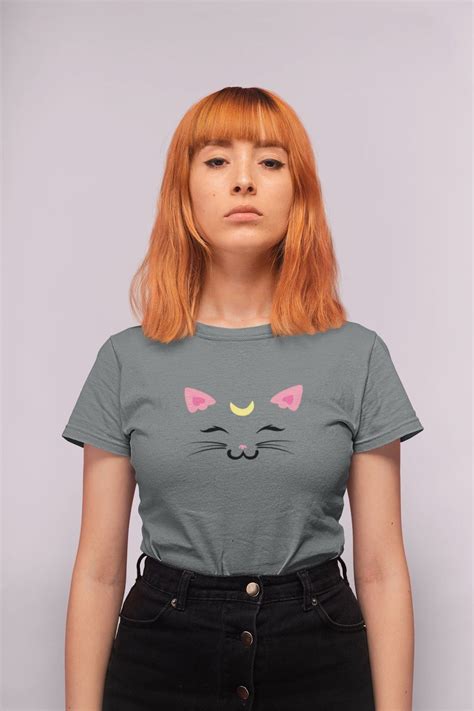 Cute Cat Face Shirt For Cat Lover Funny Cat T Shirt For Her Etsy