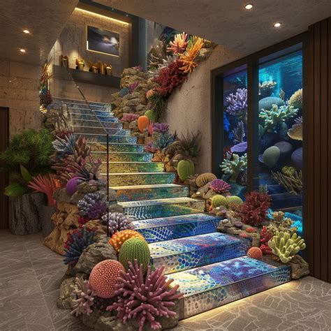 Coral Ascension Exploring The Beauty Of Coral Inspired Staircases