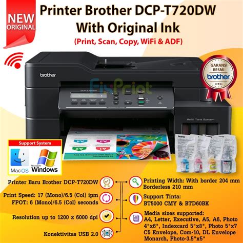 Jual Printer Brother Dcp T720dw Dcp T720dw Wireless Inkjet All In One