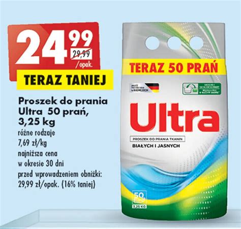 Promocja Ultra Proszek Do Prania 3 25kg W Biedronka