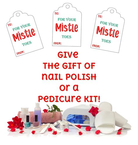 Mistletoes Gift Tags Mistle Toes Gift Tags Christmas Nail Polish Tags