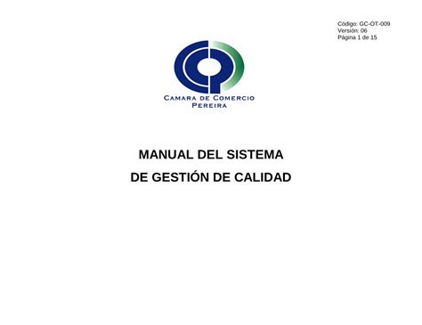 PDF MANUAL DEL SISTEMA DE GESTIÓN DE CALIDAD 3 Definir las