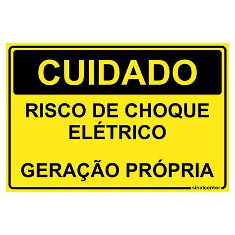 Placa Cuidado Risco De Choque El Trico Gera O Pr Pria