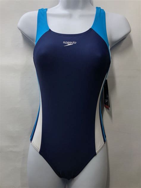 Speedo Girls Swimsuit One Piece Infinity Splice Thick Strap Size 12