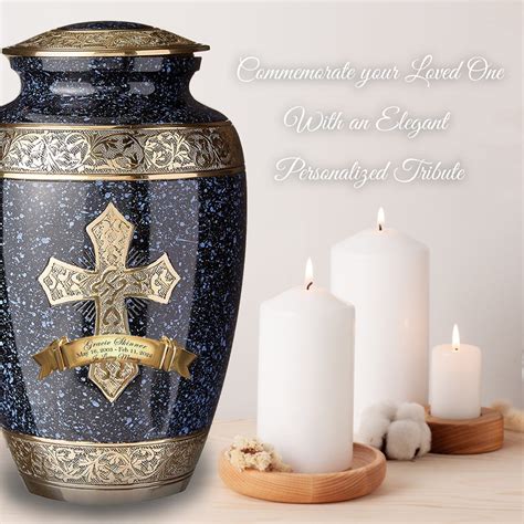 Love of Christ Black Cross Cremation Urns - Commemorative Cremation Urns