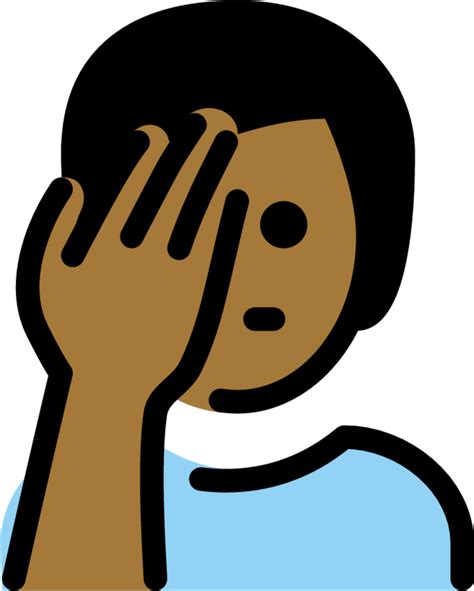 Man Facepalming Medium Dark Skin Tone Emoji Download For Free