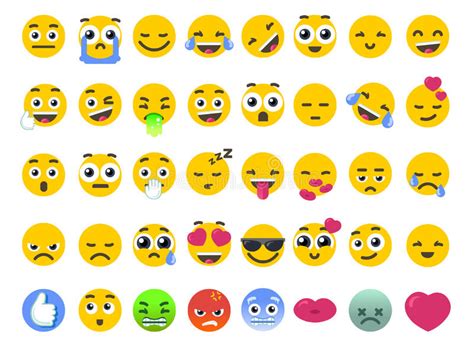 Sistema De Emoticons Emoji Del Vector Ilustraci N Del Vector