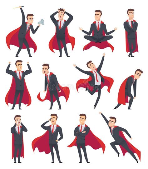 Business Hero Background Flying Managers Power Of Superhero Good