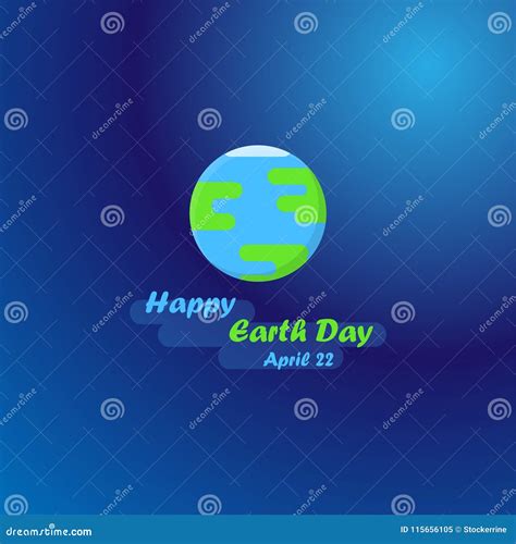 Happy Earth Day Vector Illustration Stock Vector Illustration Of