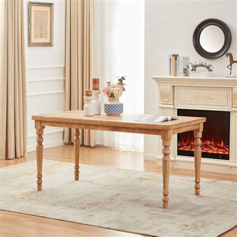 Lark Manor Anistyn Ash Solid Wood Dining Table Reviews Wayfair Canada