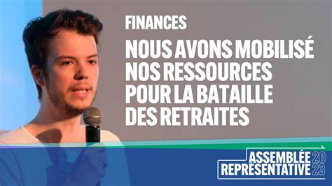 Finances Nous avons mobilisé nos ressources pour la bataille des