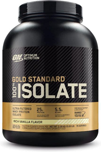 PROTEÍNAS OPTIMUM NUTRITION GOLD STANDAR ISOLATE 5 LBS OFERTA