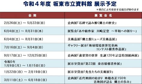 展示予定 坂東市公式ホームページ