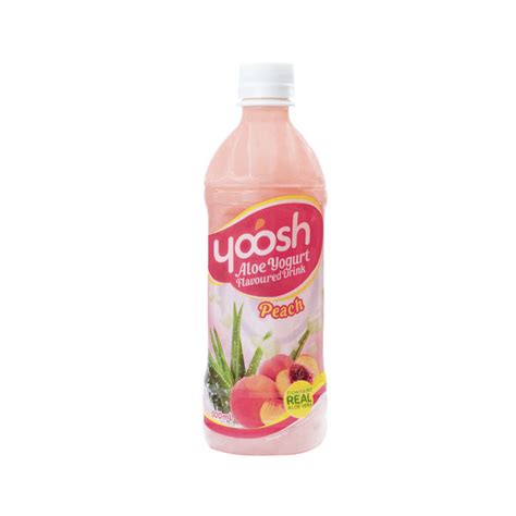 Buy Yoosh Aloe Yoghurt Drink Peach 500mL Coles