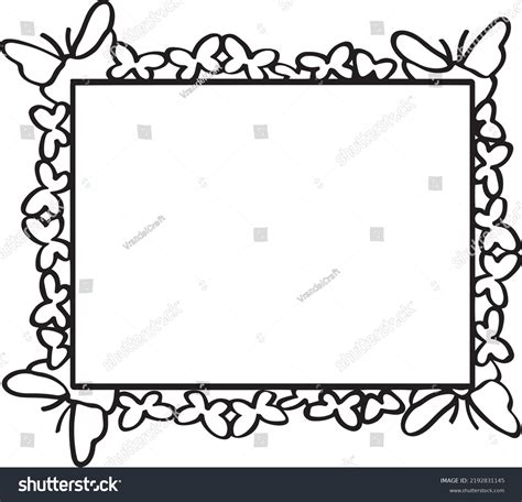 Frame Vector Clip Art Black White Stock Vector (Royalty Free ...