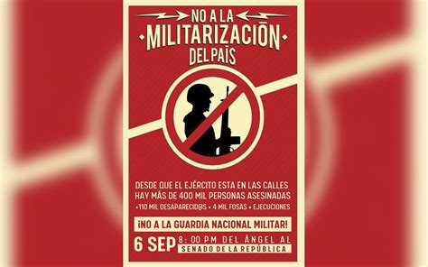 Convocan A Movilización Contra Iniciativa Sobre Guardia Nacional