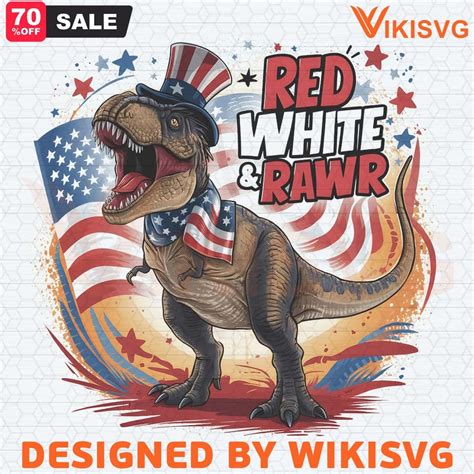 Tyrannosaurus Rex Red White And Rawr PNG