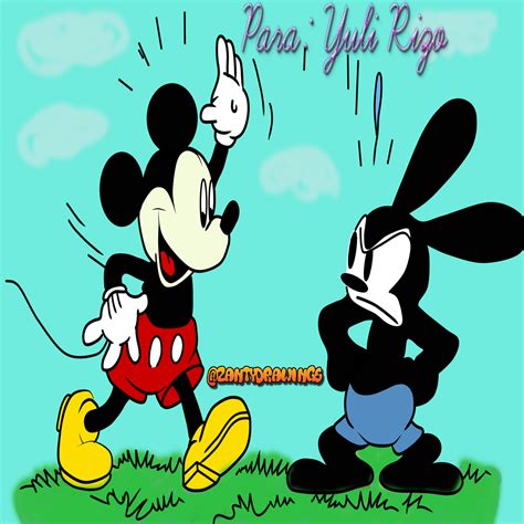 Mickey Mouse Oswald The Lucky Rabbit By Zantydrawings On Deviantart