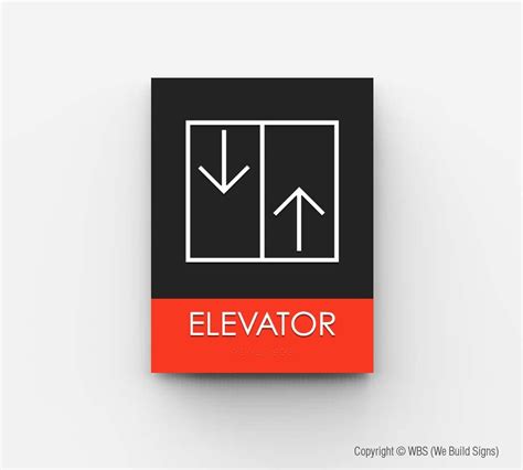 Horizon Style Elevator Sign Designed And Manufactured To Be Strictly