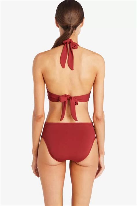 Store Robin Piccone Aubrey Twist Bikini Bottom Brick Pine Robin