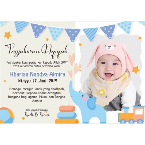 Jual Sticker Label Kartu Aqiqah Bayi Murah Shopee Indonesia